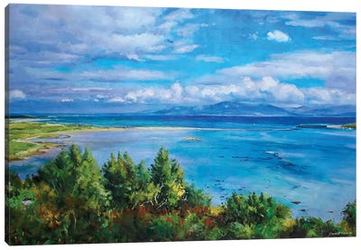 View Of Clew Bay From Mullranny, County Mayo Canvas Art Print - Ireland Art