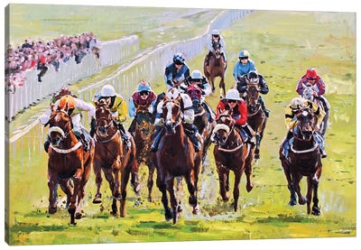 Outside Chance Canvas Art Print - Horse Racing Art