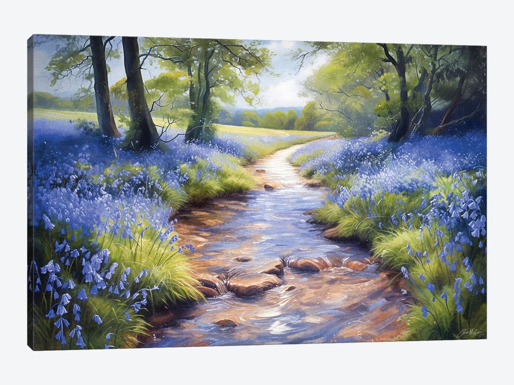 Bluebell Stream by Conor McGuire 1-piece Art Print