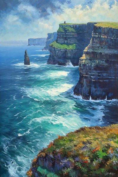 Contemporary Coastal: Cliffs Of Moher In Summer by Conor McGuire