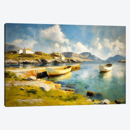 Calm Harbour Canvas Print #MGY359} by Conor McGuire Canvas Wall Art