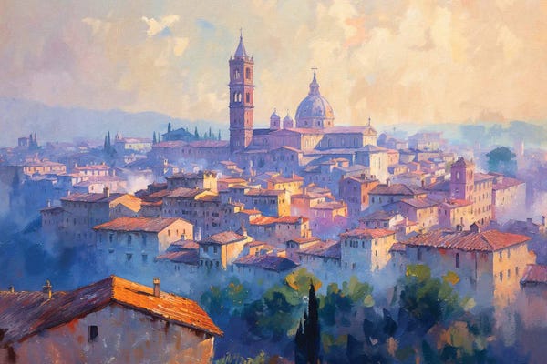 Villages & Towns: Lilac Haze, Italy. by Conor McGuire