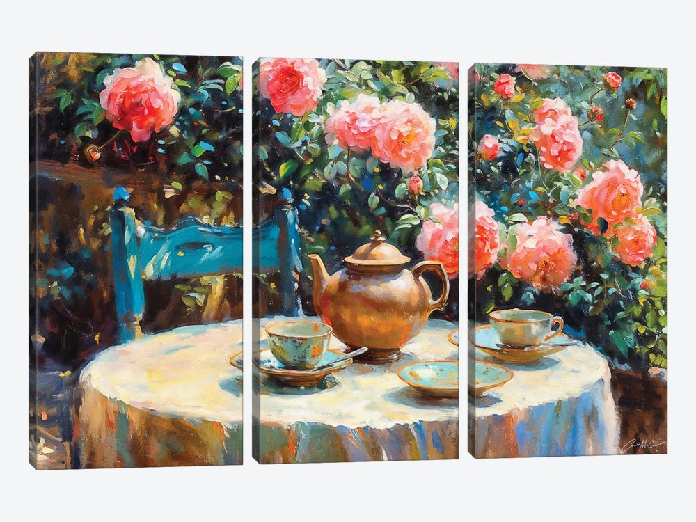 A Morning Tea by Conor McGuire 3-piece Canvas Art