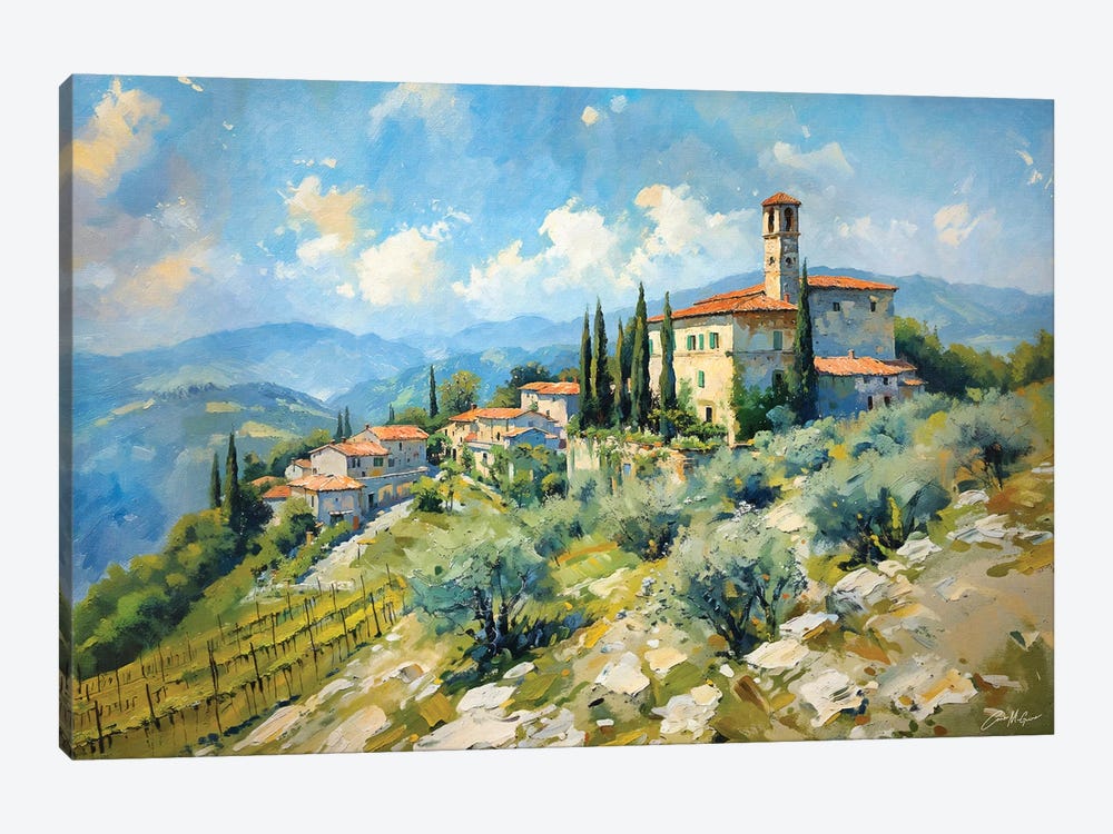 Tuscan Village On A Hill by Conor McGuire 1-piece Canvas Wall Art