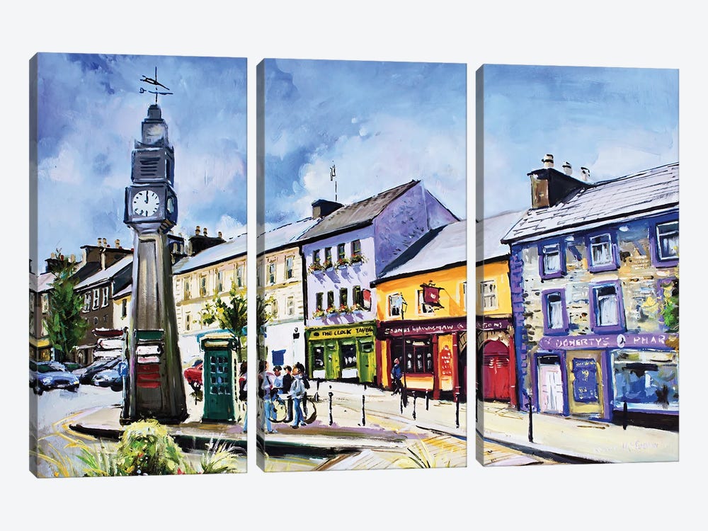 Westport Clock, County Mayo by Conor McGuire 3-piece Canvas Artwork