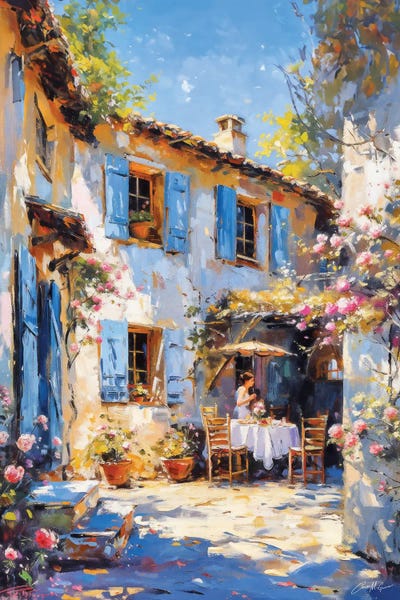 Country: Cafe Tables In The Shade by Conor McGuire