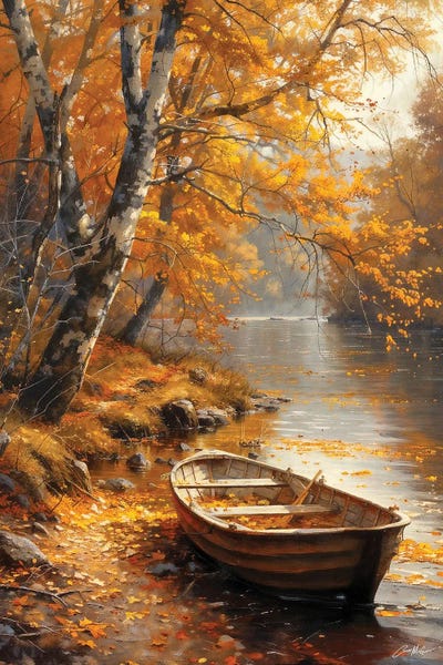 Rowboats: Autumnal River II by Conor McGuire