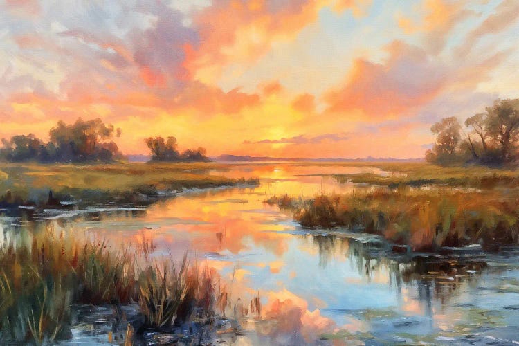 A Marsh Sunset by Conor McGuire wall art