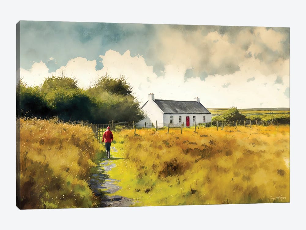 Achill Red Door Cottage by Conor McGuire 1-piece Art Print