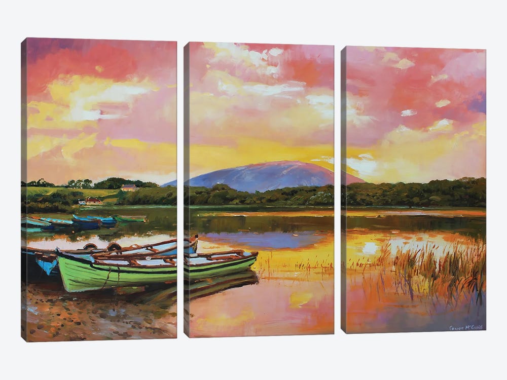 Nephin From Lough Conn, County Mayo by Conor McGuire 3-piece Canvas Artwork