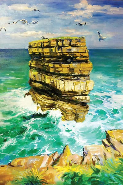 Dun Briste, Sea Stack 11, County Mayo by Conor McGuire framed wall art