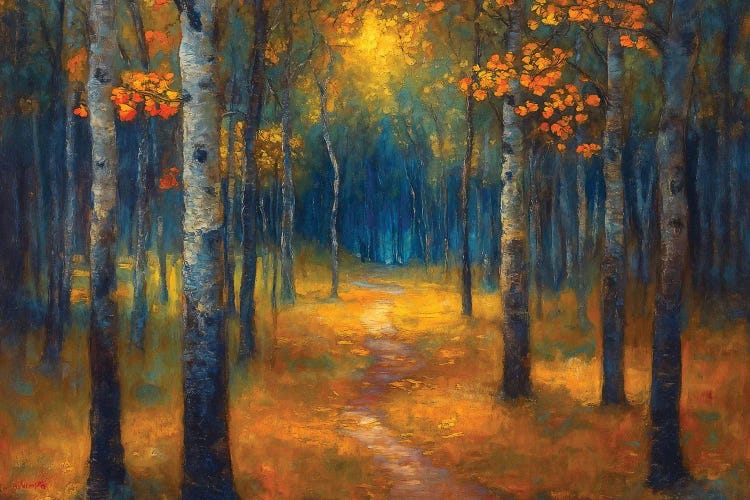Forest Glade In Autumn by Conor McGuire wall art