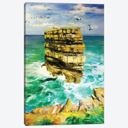 Dun Briste, Sea Stack 11, County Mayo Canvas Print #MGY41} by Conor McGuire Canvas Art