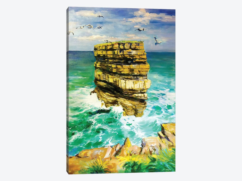 Dun Briste, Sea Stack 11, County Mayo by Conor McGuire 1-piece Canvas Art Print