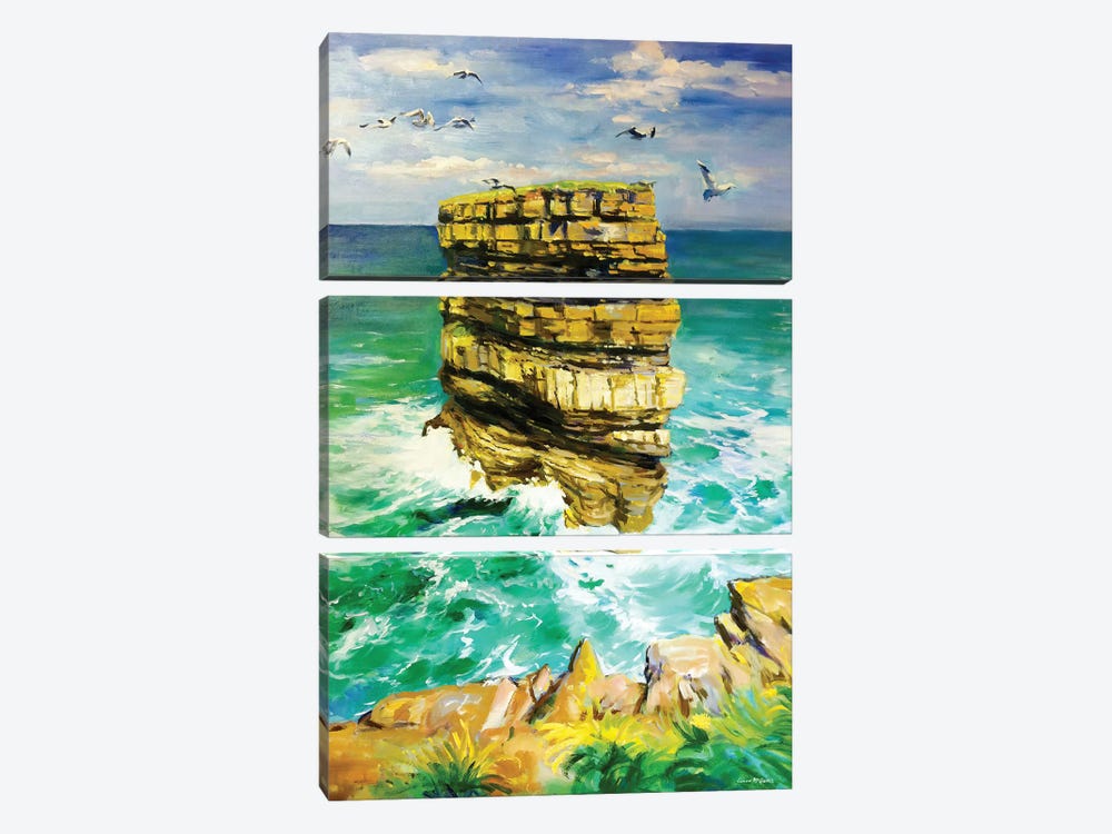 Dun Briste, Sea Stack 11, County Mayo by Conor McGuire 3-piece Canvas Print