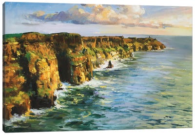 Cliffs Of Moher, County Clare Canvas Art Print - Cliff Art
