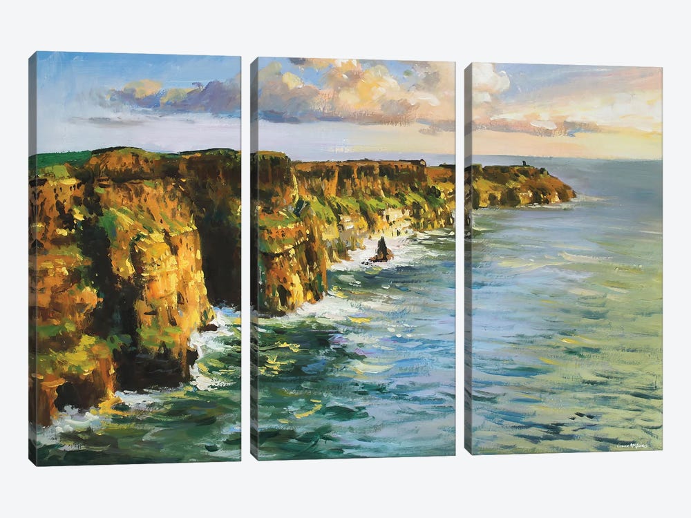 Cliffs Of Moher, County Clare by Conor McGuire 3-piece Canvas Art Print