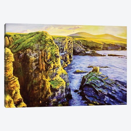 Cliffs At Downpatrick, County Mayo Canvas Print #MGY44} by Conor McGuire Art Print