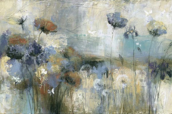 Conor McGuire: Dandelions And Iris by Conor McGuire