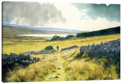 Achill Watercolour Canvas Art Print - Conor McGuire