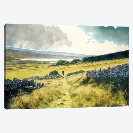 Achill Watercolour Canvas Print #MGY4} by Conor McGuire Canvas Wall Art