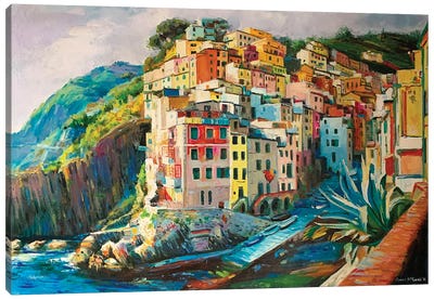 Riagimiorre, Italy Canvas Art Print - Village & Town Art