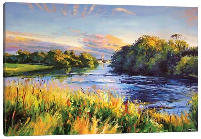The River Moy At Ballina, County Mayo Canvas Art Print - Conor McGuire