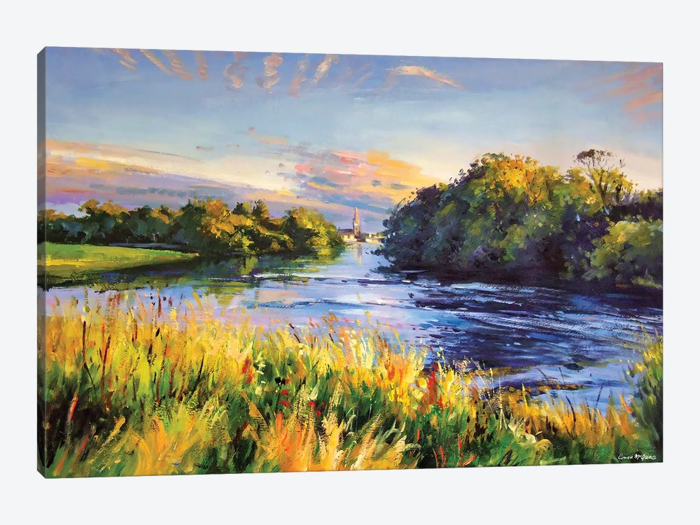 The River Moy At Ballina, County Mayo by Conor McGuire 1-piece Canvas Print