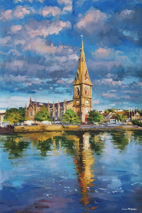 St Muredach's Cathedral Reflections In The River Moy, Ballina, County Mayo