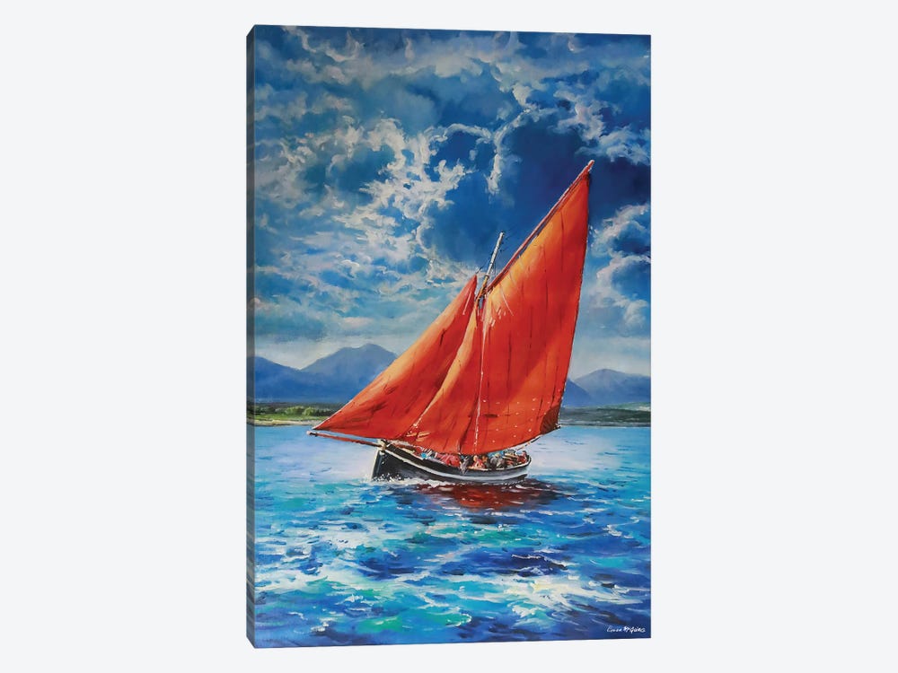 Galway Hooker At Sea by Conor McGuire 1-piece Canvas Print