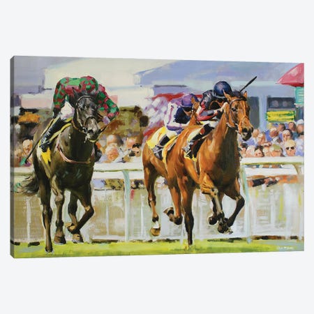Lilbourne Lad At The Curragh, County Kildare Canvas Print #MGY61} by Conor McGuire Canvas Artwork