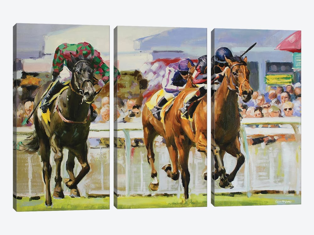 Lilbourne Lad At The Curragh, County Kildare by Conor McGuire 3-piece Art Print