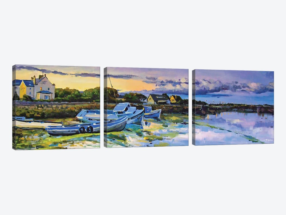 Spidal Harbour, County Galway by Conor McGuire 3-piece Canvas Art