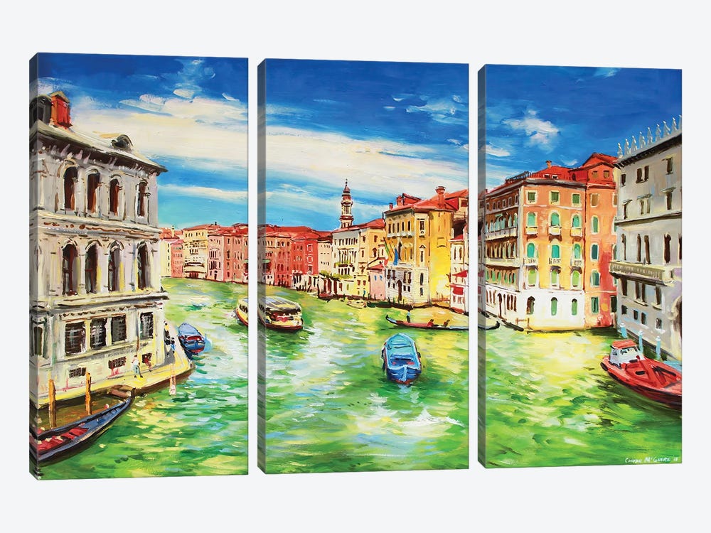 The Grand Canal, Venice by Conor McGuire 3-piece Canvas Artwork