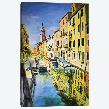 Venice Canal, Italy Canvas Print #MGY67} by Conor McGuire Canvas Art Print