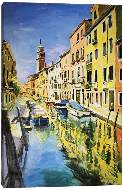 Venice Canal, Italy Canvas Art Print - Conor McGuire