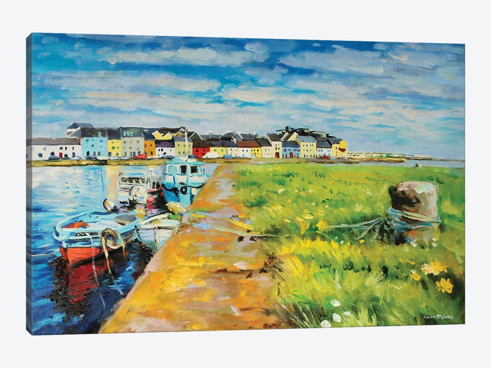 Boats Moored At The Claddagh, Galway City by Conor McGuire 1-piece Canvas Wall Art