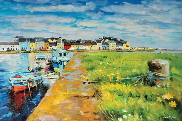Galway: Boats Moored At The Claddagh, Galway City by Conor McGuire