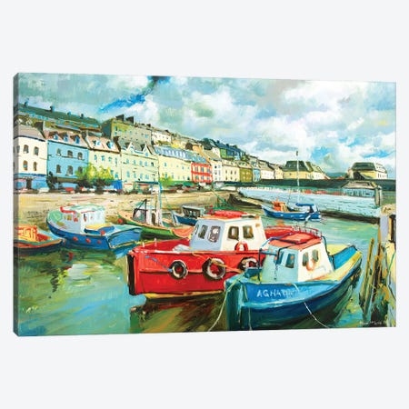 Boats At Cobh Harbour Canvas Print #MGY69} by Conor McGuire Canvas Wall Art