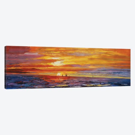 Sunset On Enniscrone Beach, County Sligo Canvas Print #MGY71} by Conor McGuire Canvas Art Print