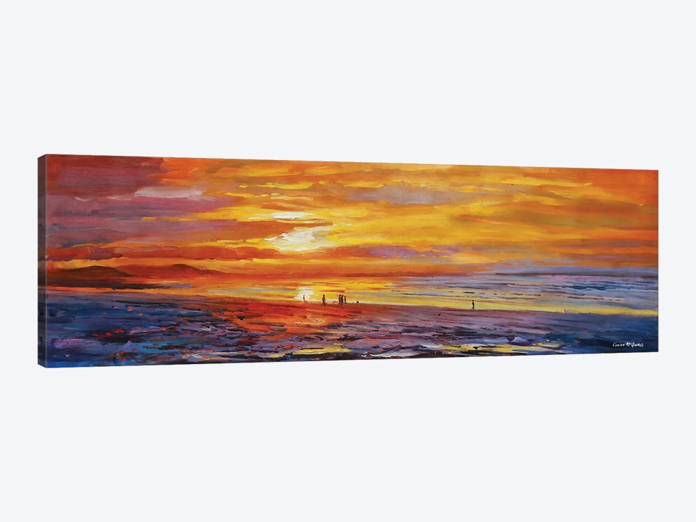 Sunset On Enniscrone Beach, County Sligo by Conor McGuire 1-piece Canvas Wall Art