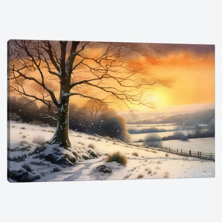 Winter Dawn, County Mayo Canvas Print #MGY74} by Conor McGuire Canvas Wall Art