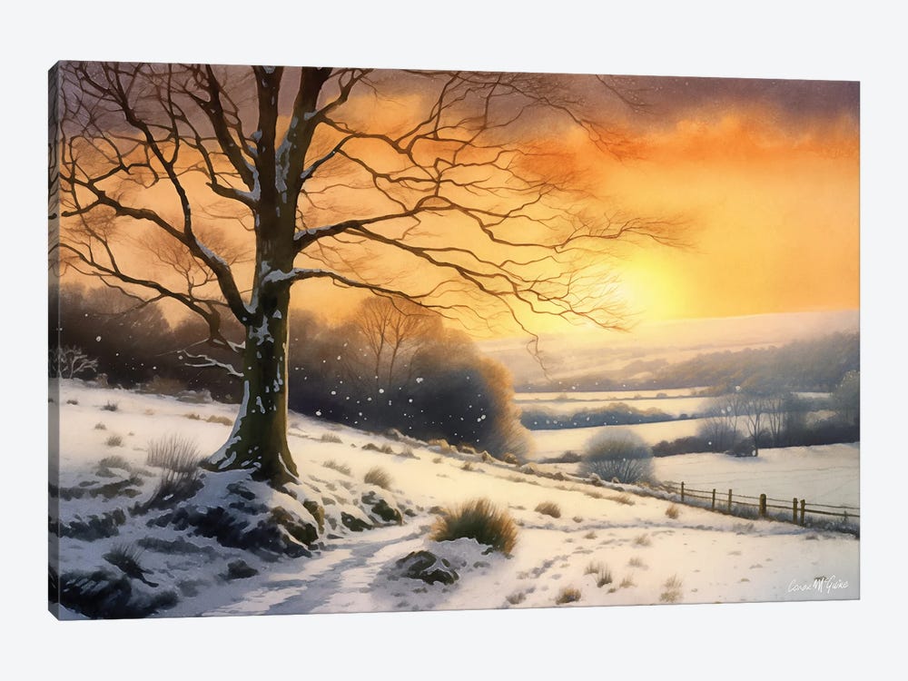 Winter Dawn, County Mayo by Conor McGuire 1-piece Canvas Print