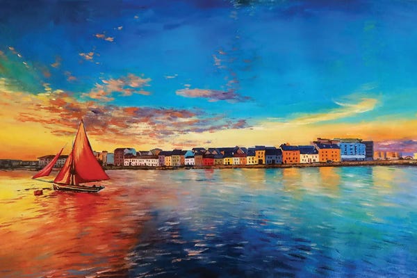 Ireland: Galway Hooker At Sunset by Conor McGuire