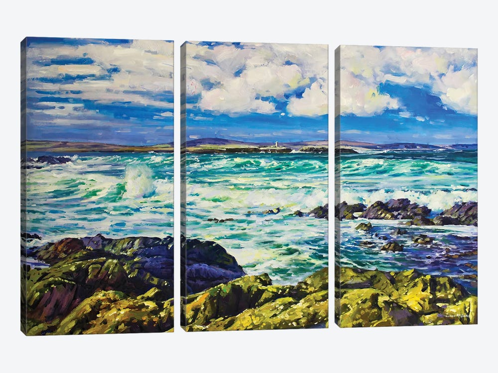 Ballyglass Lighthouse, County Mayo by Conor McGuire 3-piece Canvas Print