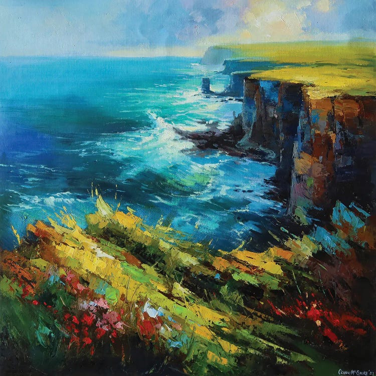 Reimagined Cliffs Of Mohar, Co. Clare, Ireland by Conor McGuire wall art