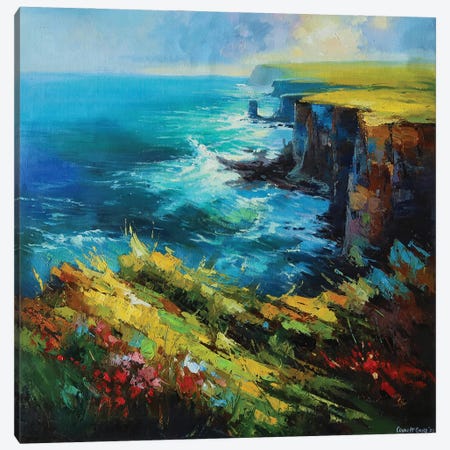 Reimagined Cliffs Of Mohar, Co. Clare, Ireland Canvas Print #MGY80} by Conor McGuire Canvas Art