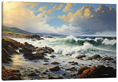 Wild Atlantic Storm Canvas Art Print - Conor McGuire