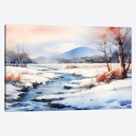 Winter Snows Under Nephin Mountain, County Mayo Canvas Print #MGY83} by Conor McGuire Canvas Wall Art