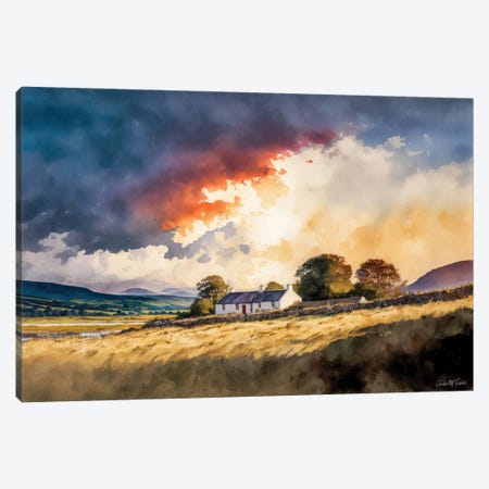 Hillside Cottage, Achill, County Mayo Canvas Print #MGY84} by Conor McGuire Canvas Print